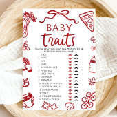 手描きイタリアンベビー特徴ベビーシャワーゲーム 招待状