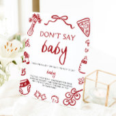 手描きイタリアンベビー言わないベビー赤ちゃんシャワー 台座サイン