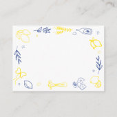 手描きイタリアン ブライダルシャワー アドバイス＆ウィッシュ エンクロージャーカード (裏面)