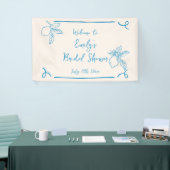 手描きイタリアン レモン ブライダルシャワーのお出迎え 横断幕 (トレードショー)