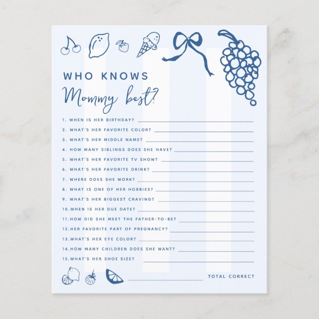 手描きイタリアン 誰がママのことを一番知っている？ ゲーム (正面)