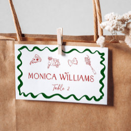 手描きイタリアン That's Amore ピザ 手書き プレイスカード