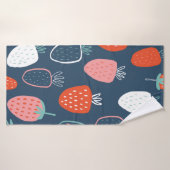 手描きイチゴの継ぎ目のない子模様 バスタオル (バスタオル)