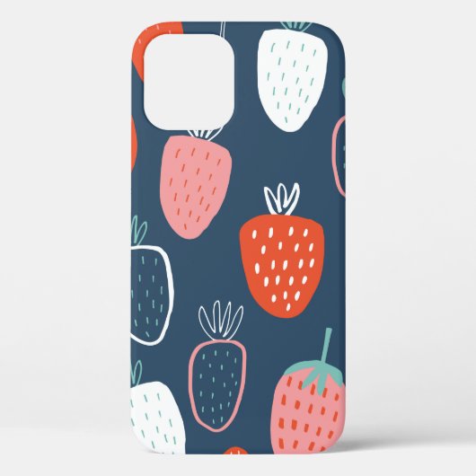 手描きイチゴの継ぎ目のない子模様 Case-Mate iPhoneケース (裏面)