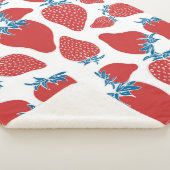 手描きイチゴの継ぎ目の無い柄。バックグラウンド シェルパブランケット (3/4)