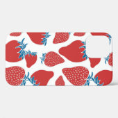 手描きイチゴの継ぎ目の無い柄。バックグラウンド Case-Mate iPhoneケース (裏面 (横))