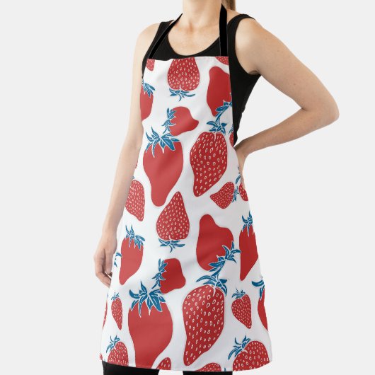 手描きイチゴヴィンテージ模様 エプロン (インサイチュ)