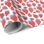 手描きイチゴヴィンテージ模様 ラッピングペーパー (ロールコーナー)