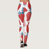 手描きイチゴヴィンテージ模様 レギンス (裏面)