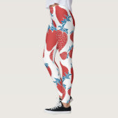 手描きイチゴヴィンテージ模様 レギンス (左)