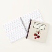 手描きイチゴ組成パーソナライズされた物 ノートブック (内部)