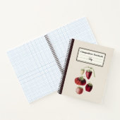 手描きイチゴ組成パーソナライズされた物 ノートブック (内部)