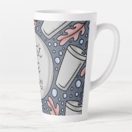 手描きイラストで「ありのままの自分でいい」 カフェラテマグ