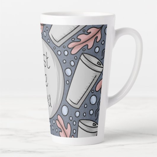 手描きイラストで「ありのままの自分でいい」 カフェラテマグ (右)