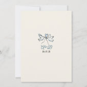 手描きイラストのレトロな結婚式 招待状 (裏面)