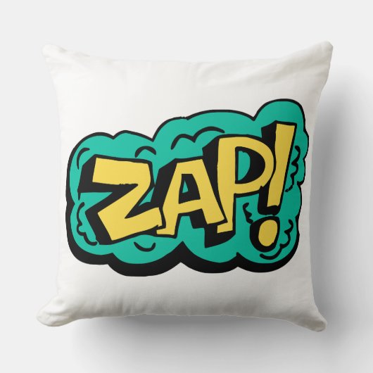 手描きイラストのZAP吹き出しワード クッション (正面)