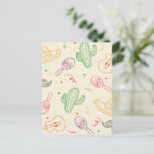 手描きイラストレーションのCinco De Mayo Day ポストカード (スタンド正面)