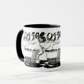 手描きイラストレーション、コーヒー飲料 マグカップ (正面左)