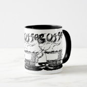 手描きイラストレーション、コーヒー飲料 マグカップ (正面右)