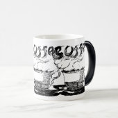 手描きイラストレーション、コーヒー飲料 モーフィングマグカップ (正面右)