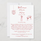 手描きイラスト結婚マルーンの旅程 (正面)