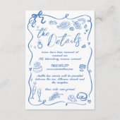 手描きイラスト 落書き ウェディング 詳細 エンクロージャーカード (正面)
