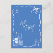 手描きイラスト 落書き ウェディング 詳細 エンクロージャーカード (裏面)