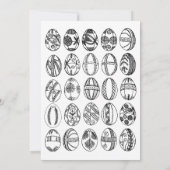 手描きイースターエッグカラーリングイースター招待状 招待状 (裏面)