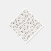 手描きイースターバニーズパターン | 紙ナプキン スタンダードカクテルナプキン (角)