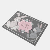 手描きイースターバニー ドアマット (アングル)