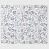 手描きイースター卵パターン包装紙 ラッピングペーパー (フラット)