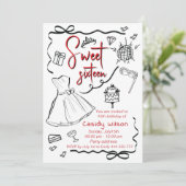 手描きウィムシーよくはしゃぐプリンセス甘い16 招待状 (スタンド正面)