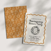 手描きウィムジー・ドードル・サンクスギビング・ディナー シーズンカード