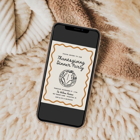 手描きウィムジー・ドードル・サンクスギビング・ディナー シーズンカード