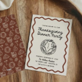 手描きウィムジー・ドードル・サンクスギビング・ディナー シーズンカード