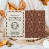 手描きウィムジー・ドードル・サンクスギビング・ディナー シーズンカード