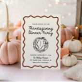 手描きウィムジー・ドードル・サンクスギビング・ディナー シーズンカード