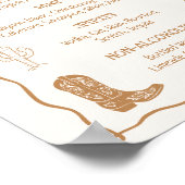 手描きウェスタンブライダルシャワードリンクメニューバー ポスター (角)