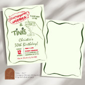 手描きウェニーとティニー誕生日パーティー 招待状