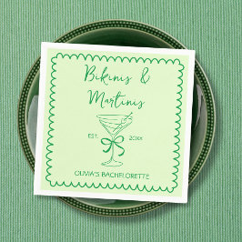 手描きウェーブビキニ&マルチニスバチェロレッテ スタンダードカクテルナプキン