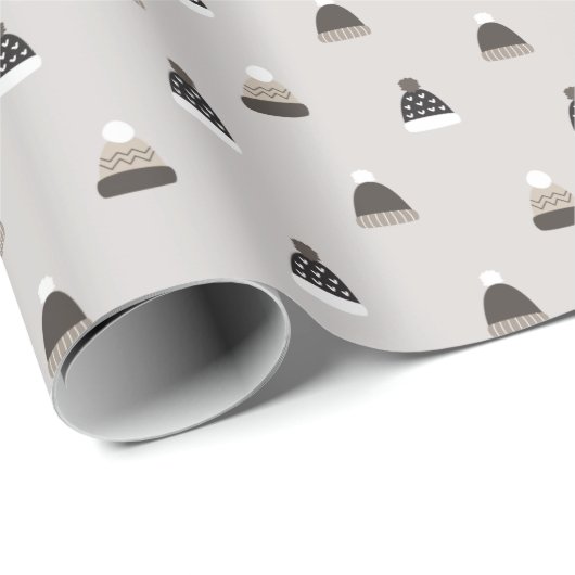 手描きウールハットパターン ラッピングペーパー (ロールコーナー)