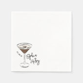 手描きエスプレッソマルティーニカクテル スタンダードカクテルナプキン (正面)