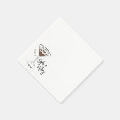 手描きエスプレッソマルティーニカクテル スタンダードカクテルナプキン (角)