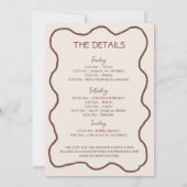 手描きエスプレッソ・マルティニスと結婚お洒落 招待状 (裏面)