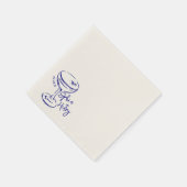 手描きエスプレッソ・マルティニ、バーカクテル結婚ズ スタンダードカクテルナプキン (角)