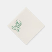 手描きエスプレッソ・マルティニ、バーカクテル結婚ズ スタンダードカクテルナプキン (角)