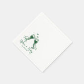 手描きエレガントカクテル結婚ズ スタンダードカクテルナプキン (角)