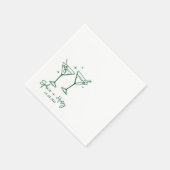 手描きエレガントカクテル結婚ズ スタンダードカクテルナプキン (角)