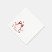 手描きエレガントカクテル結婚ズ スタンダードカクテルナプキン (角)