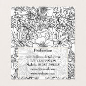 手描きエレガントフローラのドッドルデザイン 名刺 (内部フラット)